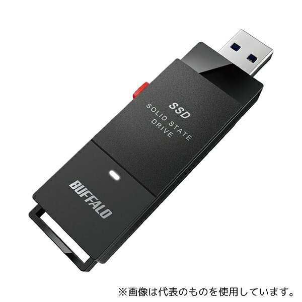 BUFFALO SSD-SCT1.0U3-BA PC対応 USB3.2(Gen2) TV録画 スティック型SSD 1TB ブラック Type-C付属