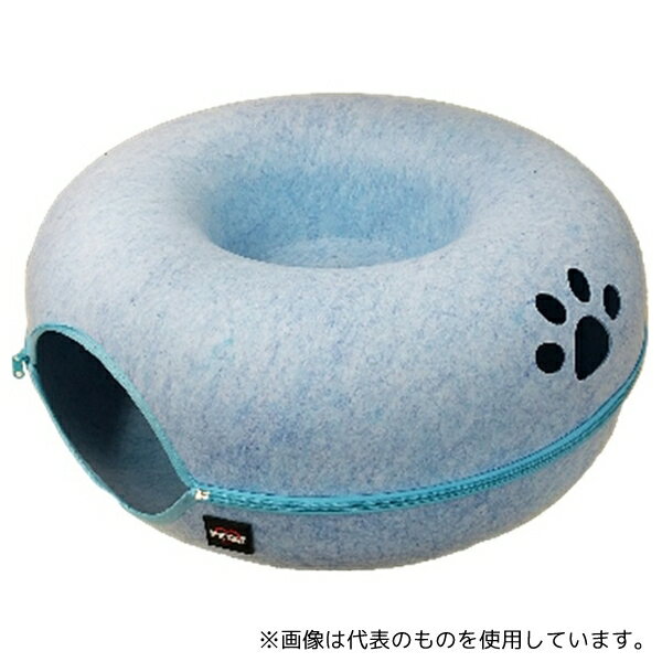 ペットアイ まるでマカロンぐるぐるベッド ブルー
