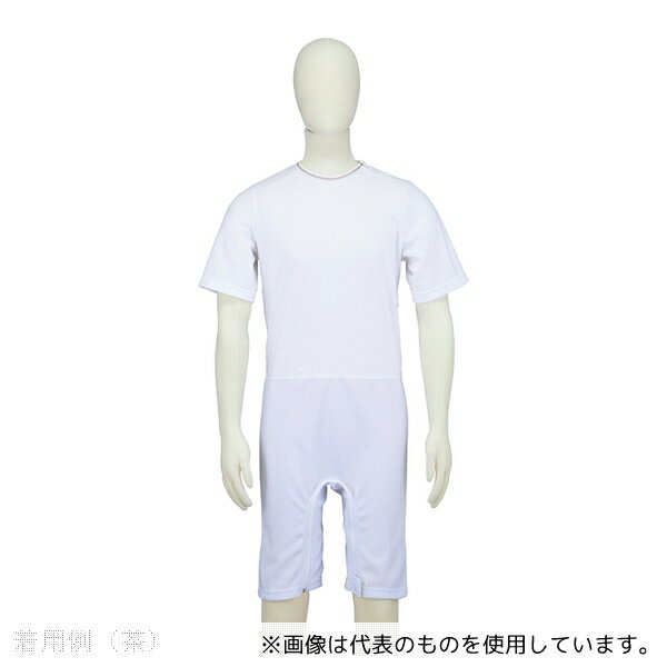 マツハシ 23-3132-00L 介護用ロンパース半袖(男女兼用)L 茶