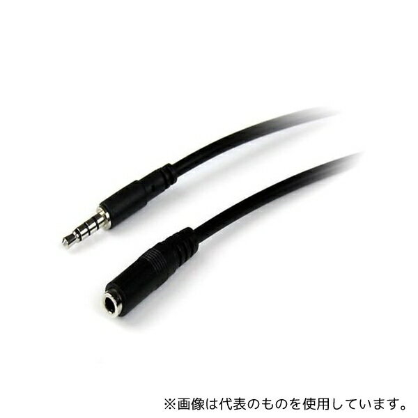 StarTech.com MUHSMF1M オーディオケーブル 1m 4極ミニプラグ(オス)- 4極ミニジャック(メス)