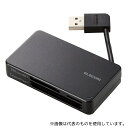 エレコム MR-K304BK メモリリーダライタ ケーブル収納タイプ USB2.0対応 ケーブル6cm SD+microSD+CF対応 ブラック