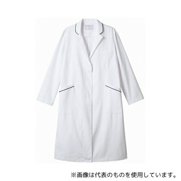 住商モンブラン 71-099 L ドクターコート レディス長袖 白/ネイビー L