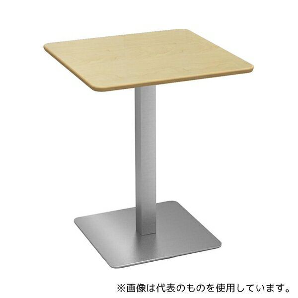 Y2K カフェテーブル 60cm 角 ステンレス角脚 ナチュラル
