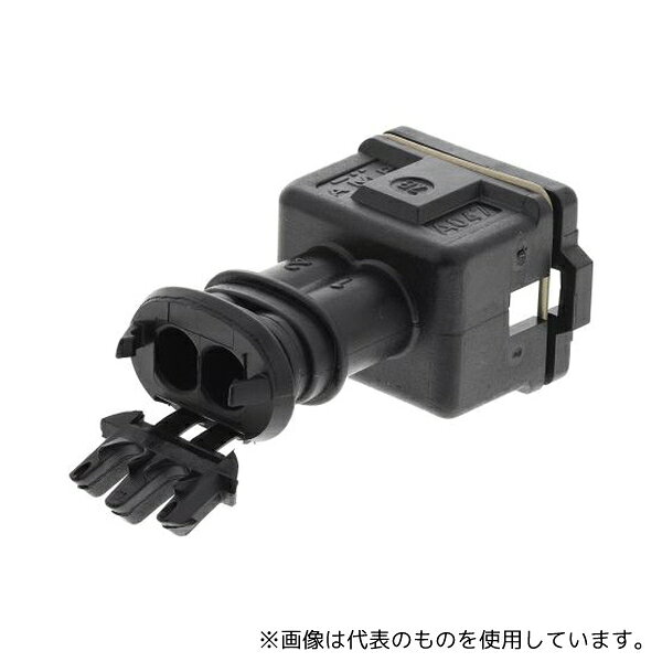 TE Connectivity 282190-1 自動車用コネクタ 2極 メス 黒 ケーブルマウント Junior Power Timerシリーズ