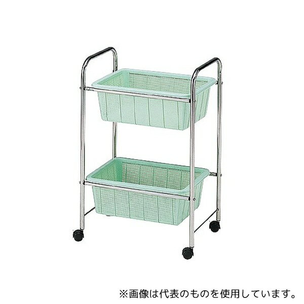 アズワン 2段 ステンレス脱衣ワゴン・ラック[深型] 520×355×800mm