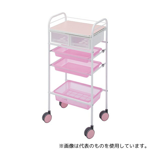 アズワン 12082 カラーセット台(C-208) ピンク 416×300×890mm