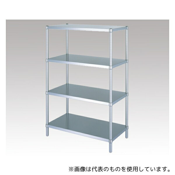 シンコー(業務用厨房機器) RBN4-9075 ステンレスラックRBN4(ベタ棚4段仕様) 888×738×1800mm(4)