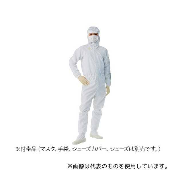 東洋リントフリー FD175C-01 M クリーンルーム用フード一体ツナギ服(男女兼用) ホワイト M