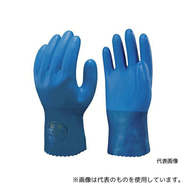 ショーワグローブ NO650-M10P 塩化ビニール手袋 まとめ買い 簡易包装耐油ビニロ-ブ1Pk(袋)=10双入 ブルー Mサイズ
