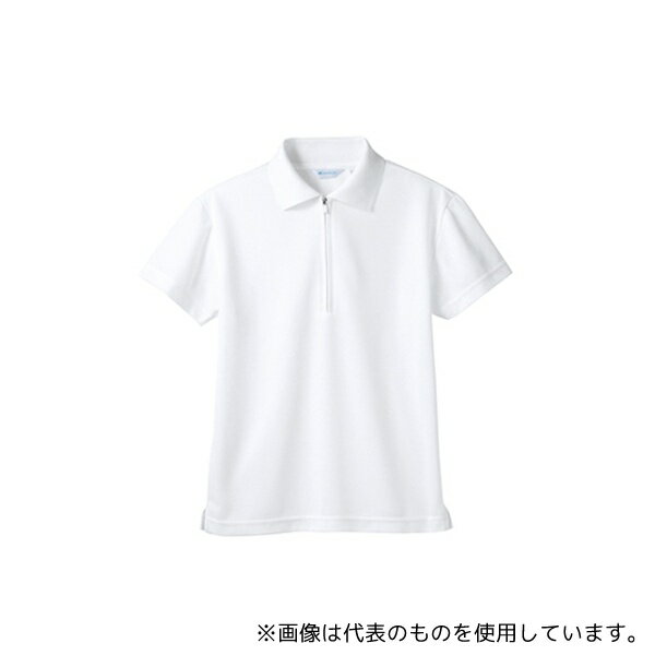 住商モンブラン 2-571 LL ポロシャツ 男女兼用 半袖ネット付 白