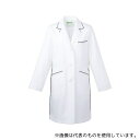 KAZEN 126-18 L レディスコート診察衣ハーフ丈 オフホワイトxネイビー L