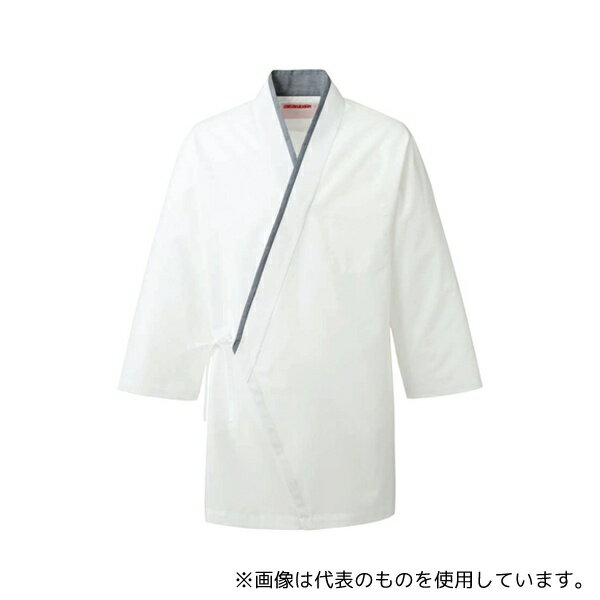 KAZEN APK550-10 L ハッピコート 白xグレー L