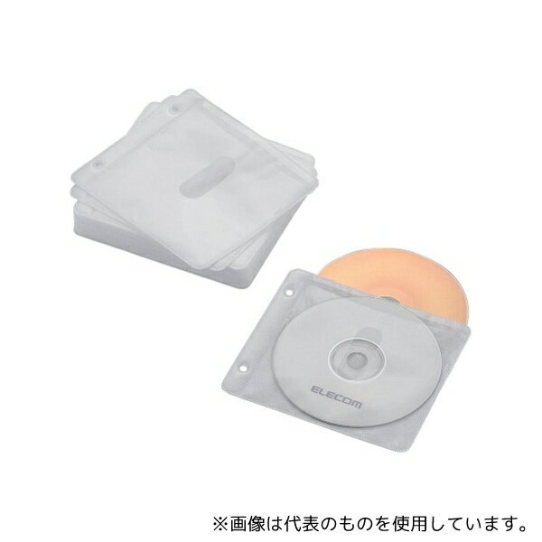 エレコム CCD-NBWB60WH Blu-ray・CD・DVD対応不織布ケース 2穴 ホワイト 30枚入