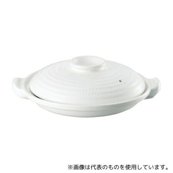 カンダ 耐熱素焼浅型土鍋 白塗 26cm