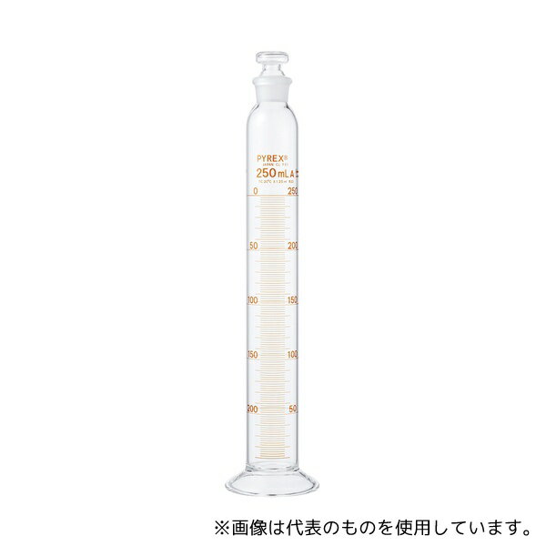 アズワン(AS ONE) PYREX(R) JIS 有栓メスシリンダー 250mL 3002JIS-250 1ケース