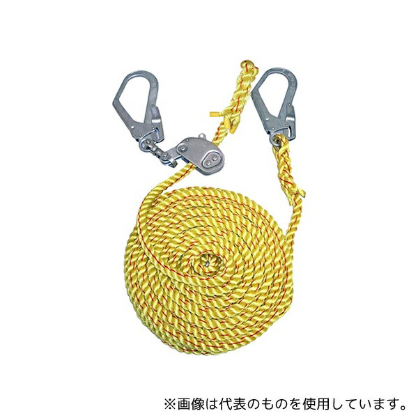 ●まつうら工業 NEW-TETORON-WF1610 ニューテトロン水平親綱(緊張器付) 両端大口径フック付 約16mmφ×10m