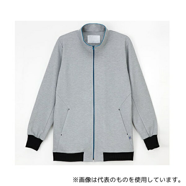 ナガイレーベン TJ-2000 ジップアップブルゾン グレー+ターコイズ LL