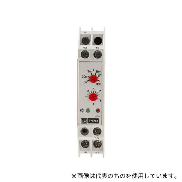 RS Pro 896-6816 遅延リレー オンディレー シングル動作 24 V ac/dc、110 V ac DINレール