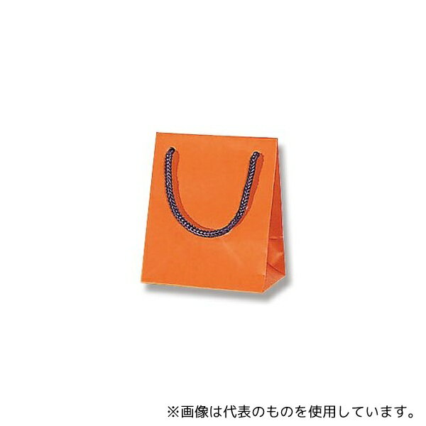 HEIKO 6143360 手提げ紙袋 ブライトバッグ T-5 Dオレンジ(マットタイプ) 10枚