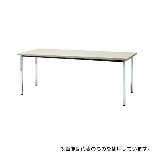 ●トラスコ中山 TD1560-NG 会議用テーブル 1500X600XH700 角脚 下棚無し ニューグレー