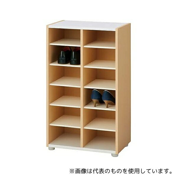 バリュテック・インターナショナル PLN-57P PLシューズラック ロータイプ 12足用ナチュラル