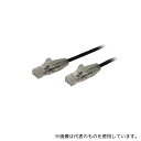 StarTech.com N6PAT250CMBKS カテゴリ6 LANケーブル 2.5m 極細タイプ ツメ折れ防止RJ45コネクタ ブラックCAT6スリムケーブル