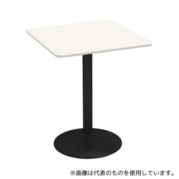 Y2K カフェテーブル 60cm 角 スチール丸脚ブラック ホワイト