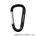 トラスコ中山 TKN660BK10P まとめ買い カラビナ 線径6mmX60mm D型 ブラック10個(3)