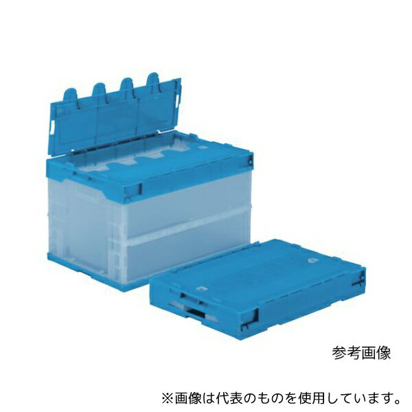 トラスコ中山 TR-SC50TMBK α折りたたみコンテナ オリコン 50L スライドロックフタ付 透明ブラック