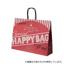 アズワン 38-151-4-3 福袋手提げ紙袋 ハッピーバッグ レッド 41.5×11×32cm 50枚入