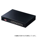 サンワサプライ LAN-GIGAPOE81 長距離伝送・ギガビット対応PoEスイッチングハブ(8ポート)