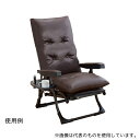 ファミリー・ライフ 411240 日本製 NEWくつろぎのリクライニングアームチェア DXII ブラウン