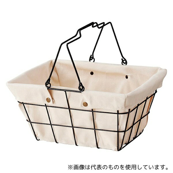 アズワン 61-784-43-5 ワイヤーファブリックバスケット 買い物かご S アイボリー(3)