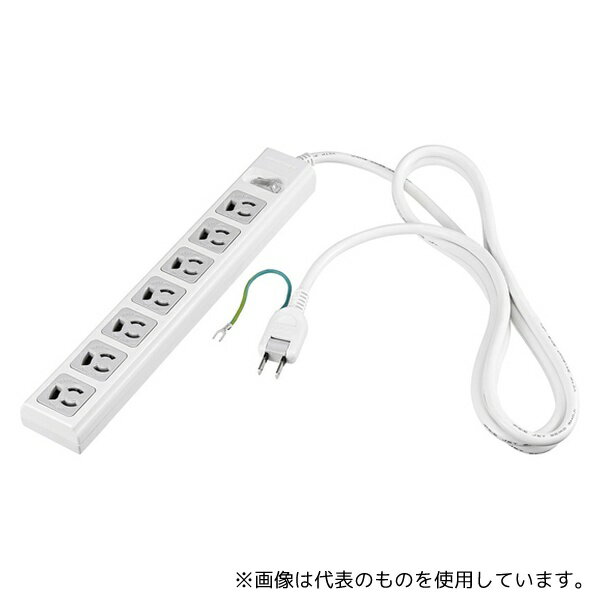 BUFFALO BTSKMLJWT3720WH 3ピン7個口 電源タップ 集中スイッチ&雷サージ付 2m ホワイト