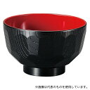 福井クラフト 30004510 φ110えびす亀甲汁椀 黒内朱