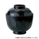 福井クラフト 32600180 耐熱亀甲小吸椀(蓋親)黒天朱 内黒