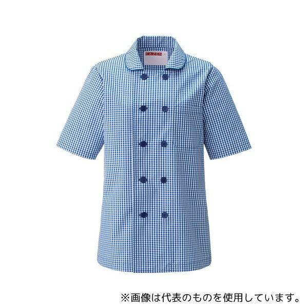 KAZEN 637-21 レディスコックシャツ ブルー L