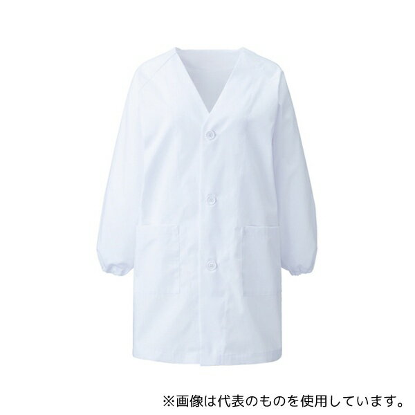 KAZEN KZN397-80 給食衣シングル・ラグラン型 ホワイト 7号
