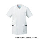 KAZEN 984-18 メンズスクラブジャケット半袖 ホワイト×ネイビー S