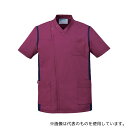 KAZEN 974-45 メンズスクラブ(前開き)ワイン×ネイビー L(4)