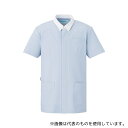 KAZEN 760-41 メンズジャケット半袖 サックス×ホワイト 5L