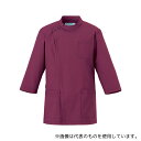 KAZEN 763-45 ジャケット七分袖男女兼用 ワイン L(4)