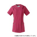KAZEN 981-45 レディススクラブジャケット半袖 プラム×グレー 6L