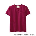 ミドリ安全 VEM1005-UE-LL 作業服 メディカルウェア ベルデクセルフレックス 男女兼用スクラブ VEM1005上 ワイン LLサイズ