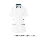 ミドリ安全 VEM117-UE-L 作業服 メディカルウェア 女性用チュニック VEM117上 ホワイト×ネイビー Lサイズ