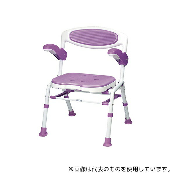 島製作所 7250 折りたたみシャワーチェアー (楽湯DX) パープル
