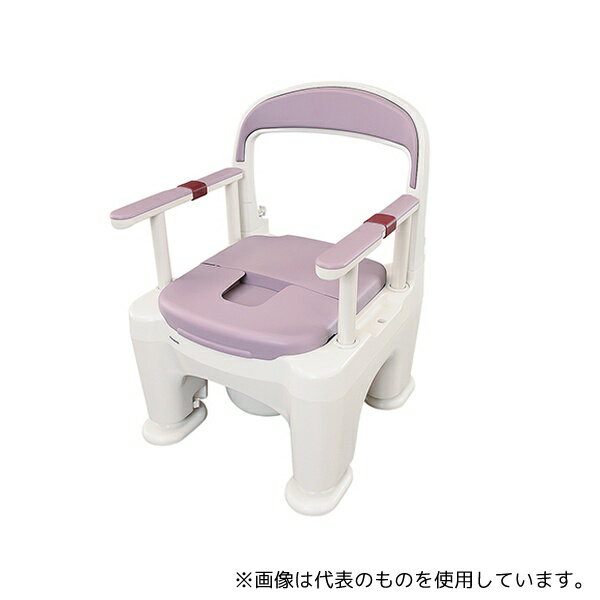 パナソニックエイジフリー PN-L30201V ポータブルトイレ ラフィーネ(座楽) プラスチック便座(前後傾斜脚付き) ミスティパープル