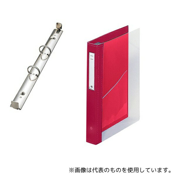 LIHITLAB HB446-5 カルテブック(クリヤー) 2穴タイプ レッド
