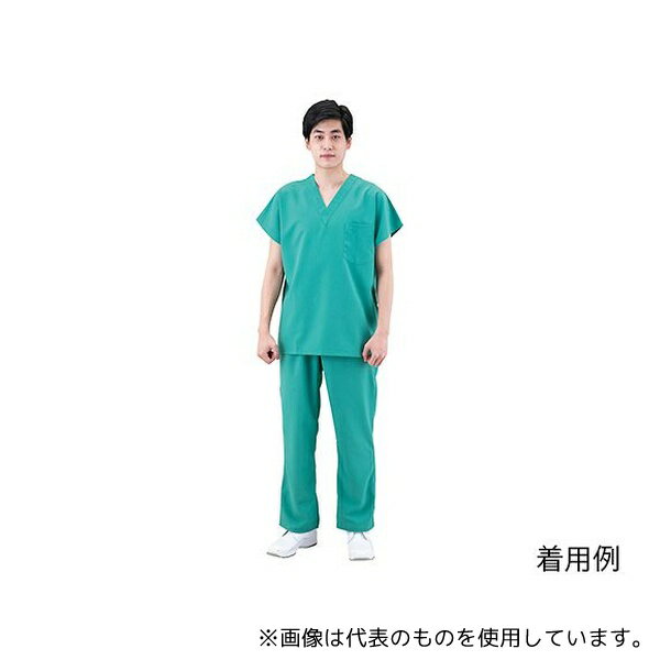 サンアロー 136-92 3L 手術衣(男女兼用スクラブ) グリーン 3L