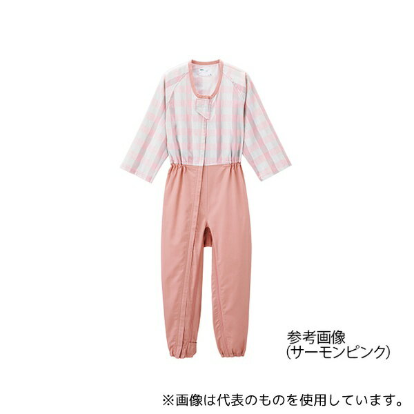 エンゼル(介護用品) 5738-TA 前開き介護寝巻き(フルオープン型/ロック機能付) サーモンピンク/LL